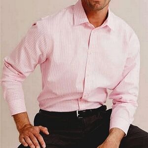 Roundtree & Yourke Long Sleeve Gingham Dress Shirt